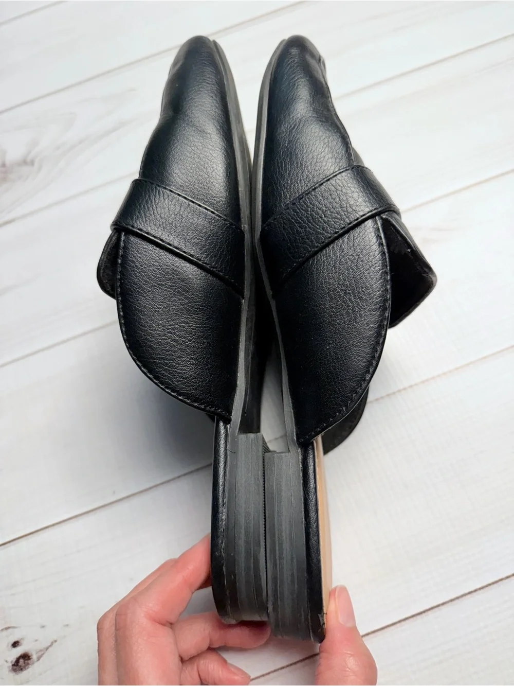 Old Navy Black Slip-On Mule Loafers